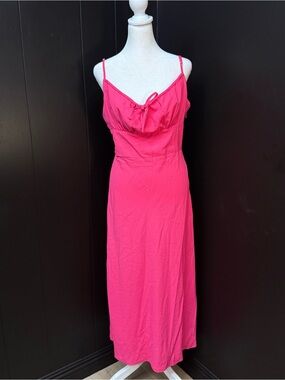 Shinestar Hot Pink Spaghetti-Strap Maxi Dress